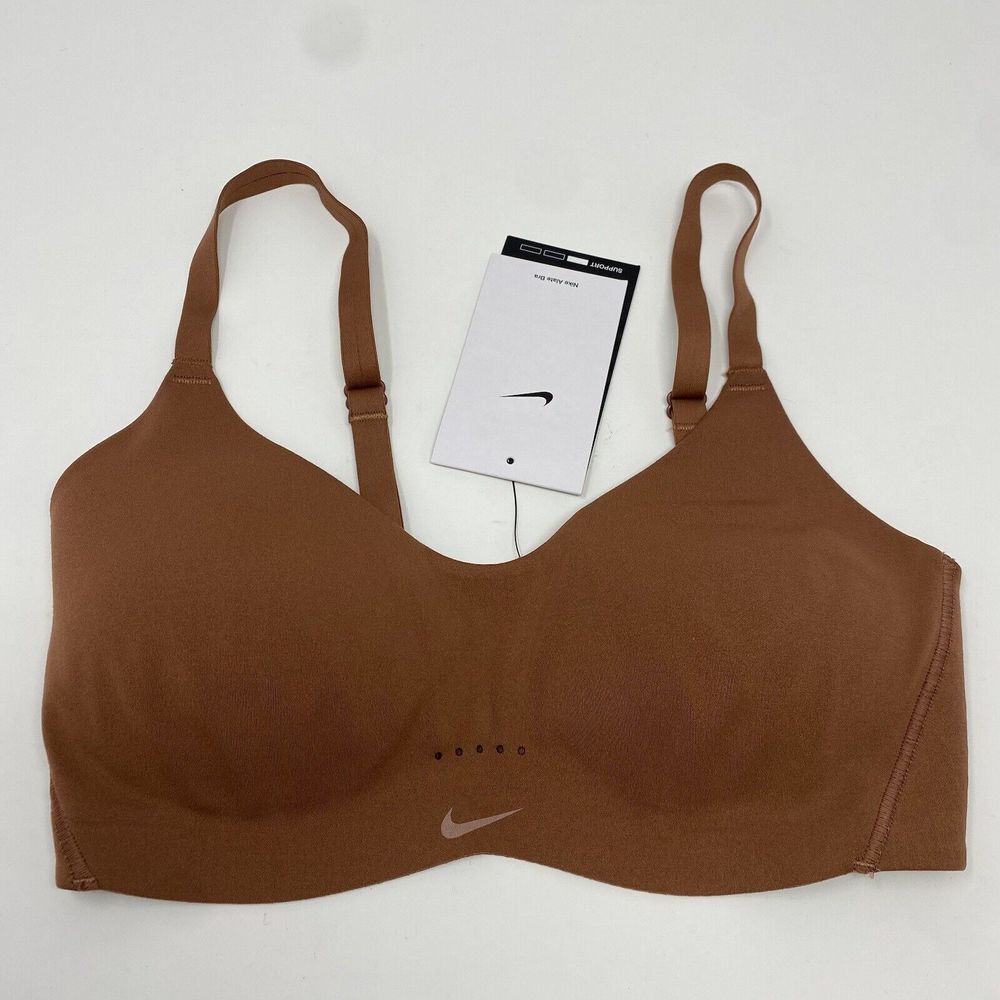 Nike Alate Minimalist Low Support‎ Brown Padded Sports Bra Size X-Small Cup A-C